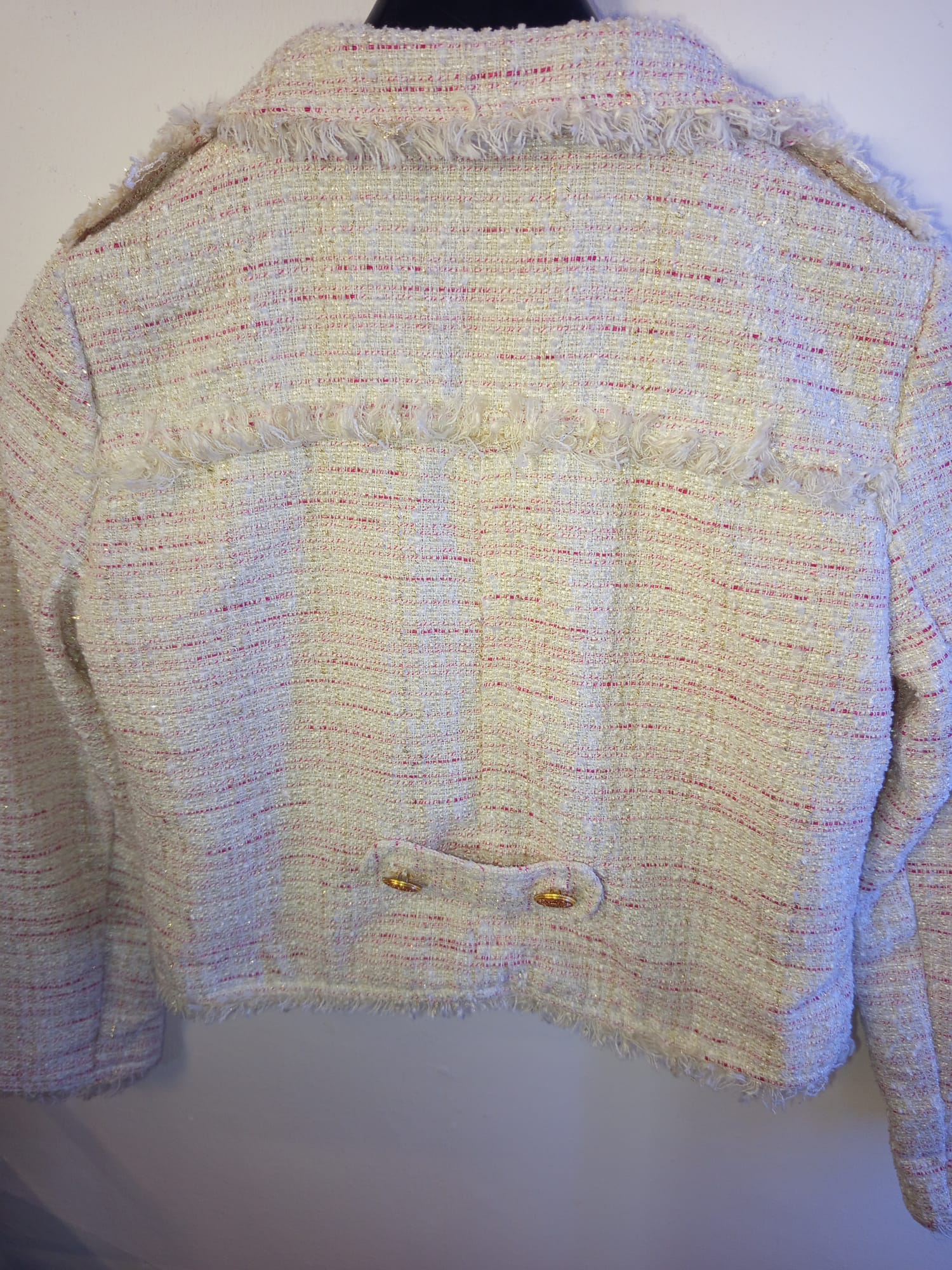 Giacca bianca e rosa Camaieu - immagine 5