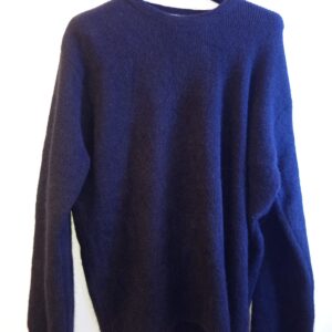 Morbidissimo maglione nero di lana merino e alpaca