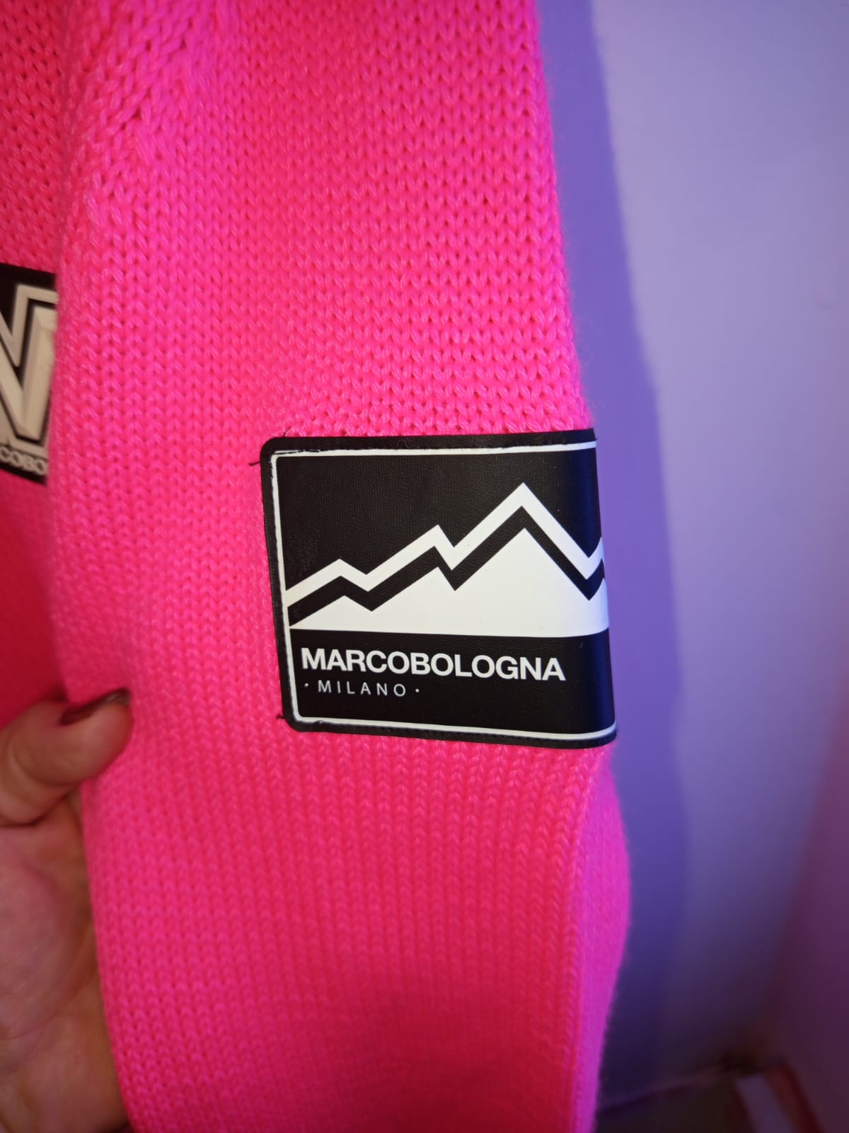 Maglione lungo fucsia Marco Bologna - immagine 4