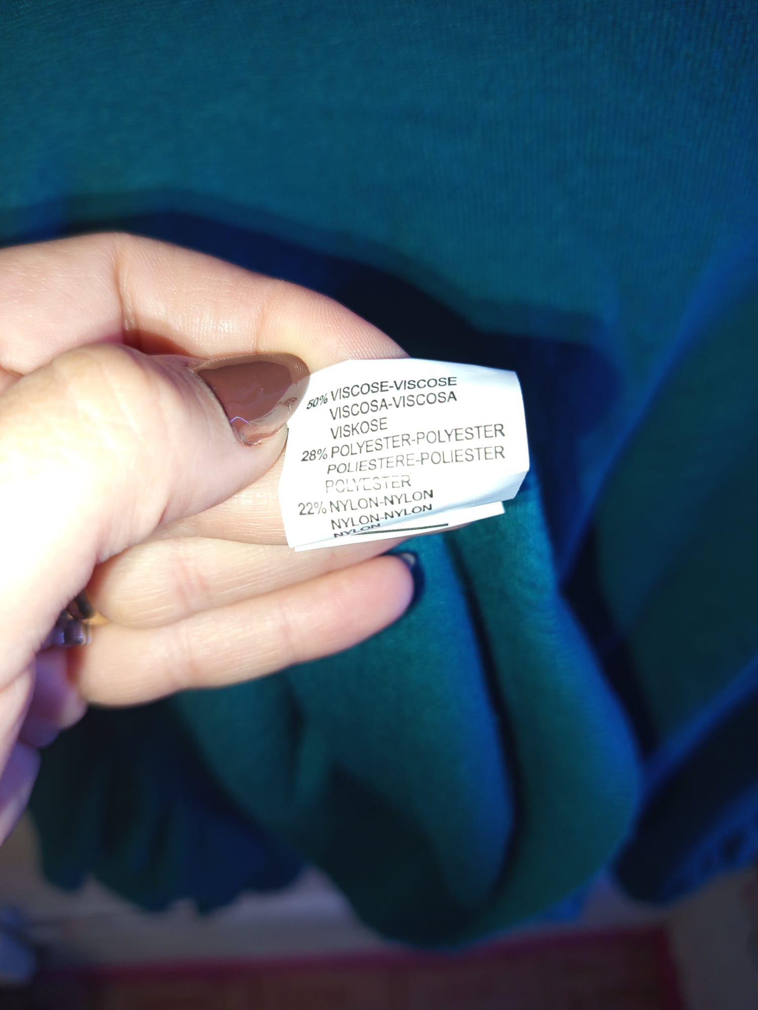 Maglioncino petrolio con maniche volant - immagine 3