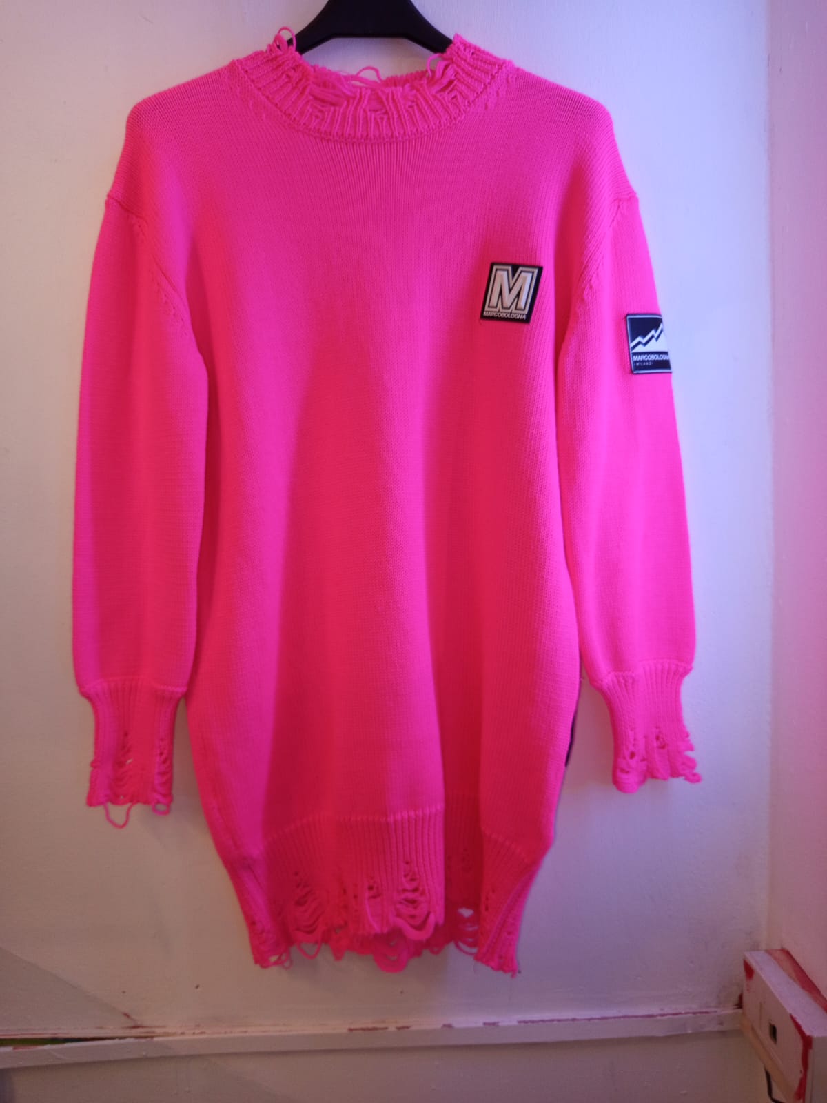 Maglione lungo fucsia Marco Bologna