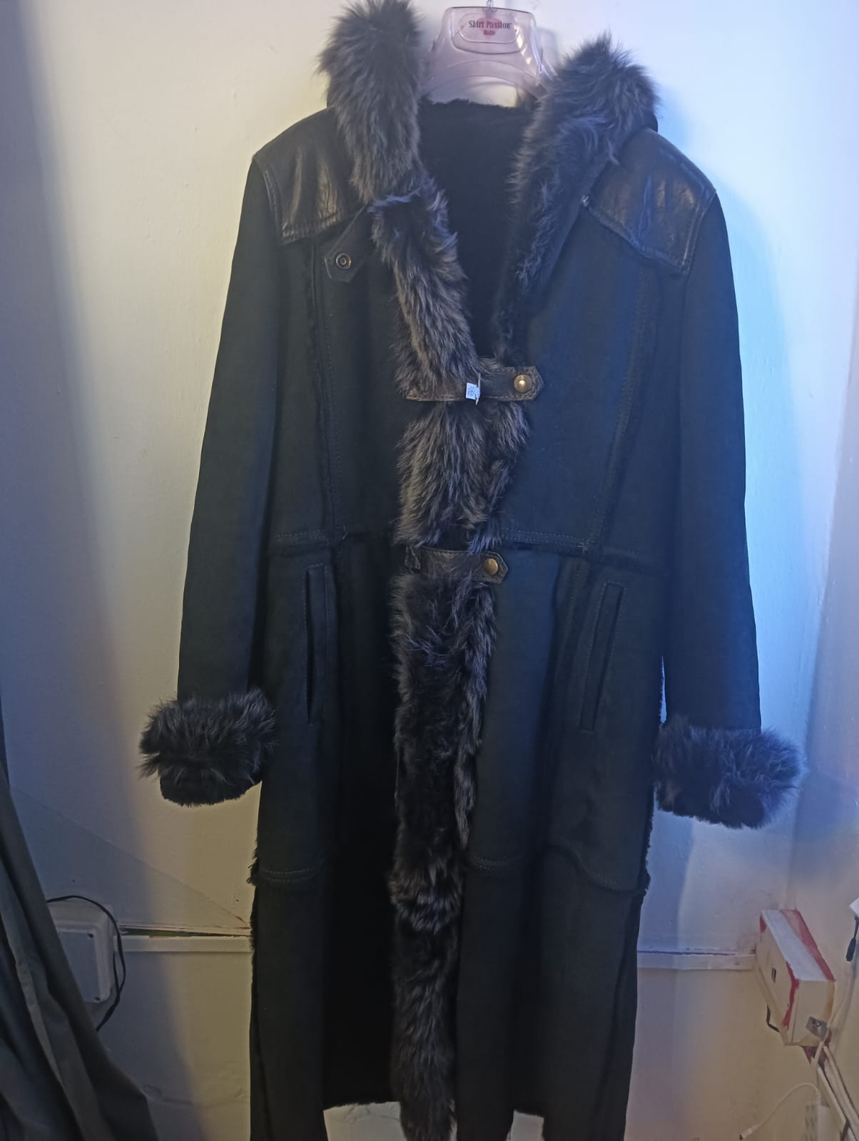 bellissimo schearling nero lungo tg 44 - immagine 2